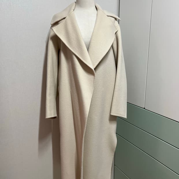 TIME 핸드메이드 아이보리 롱 코트
