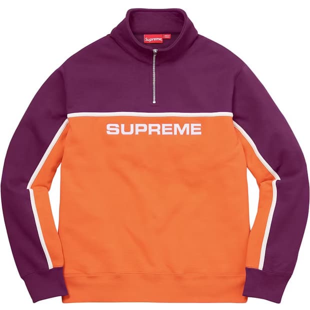SUPREME 슈프림 투톤 하프 집업 M