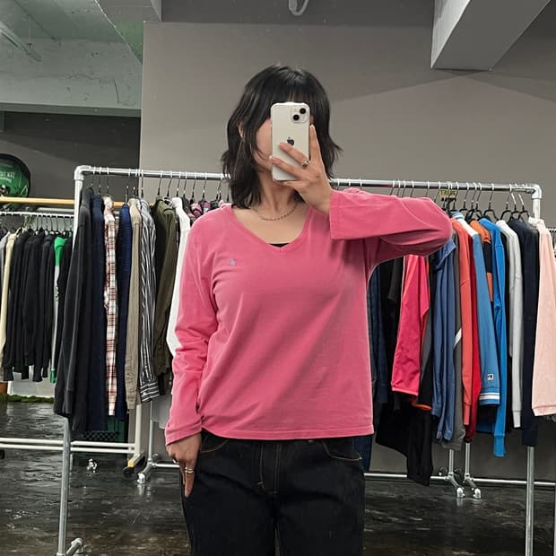 POLO RALPH LAUREN SPORT V넥 롱슬리브