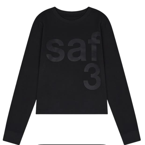 사파리스팟 우먼 1/2 베이직 사파리 롱슬리브 티셔츠 블랙