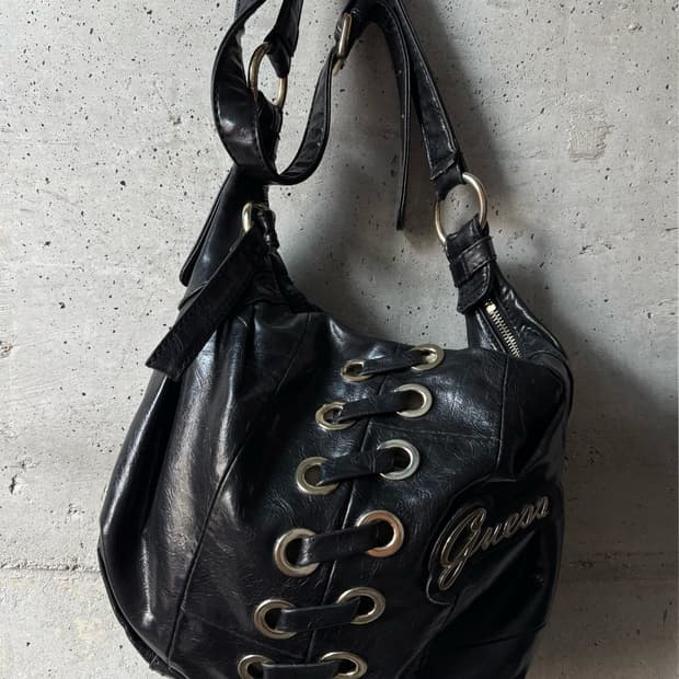 Guess lace up guyru style leather bag