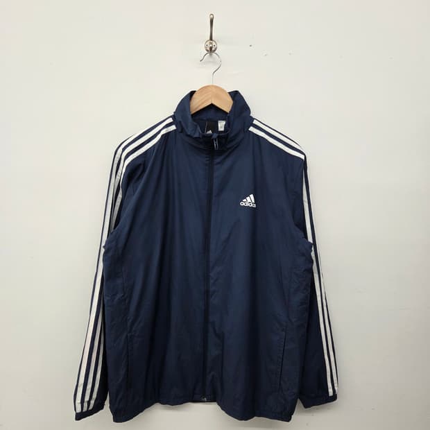 아디다스 네이비 삼선 트랙 자켓 남L