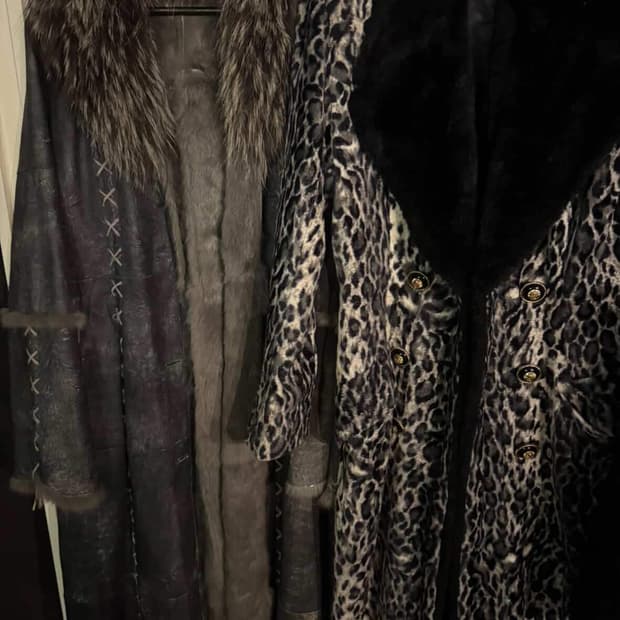 “00s Vkei Style eyelet fur long coat“