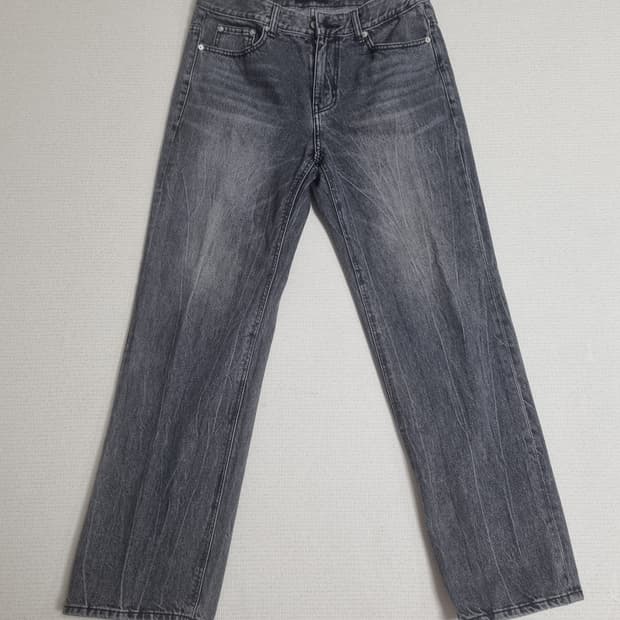 페이탈리즘 48사이즈(약 32인치) 와이드 흑청 데님 청바지