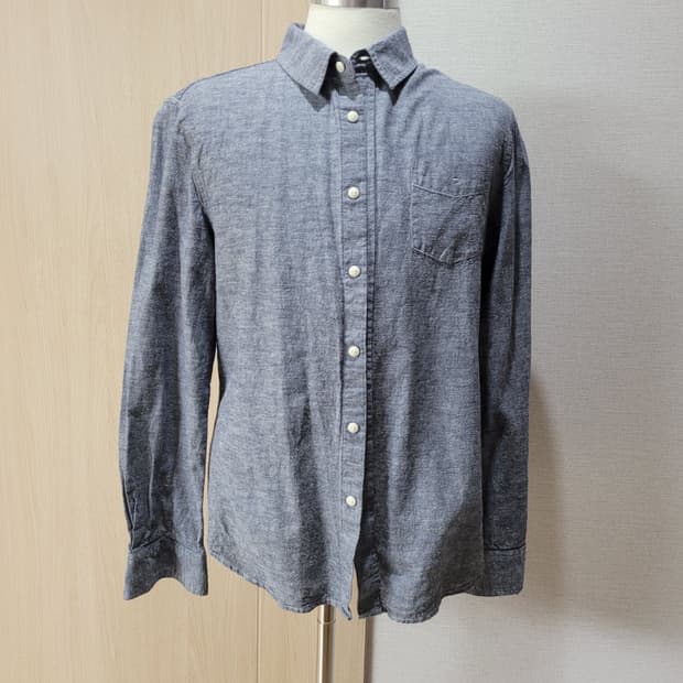 UGIZ 남자 마혼방 셔츠 100 라이트네이비