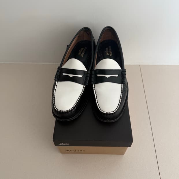 gh bass 위준 로퍼 블랙&화이트 uk7.5