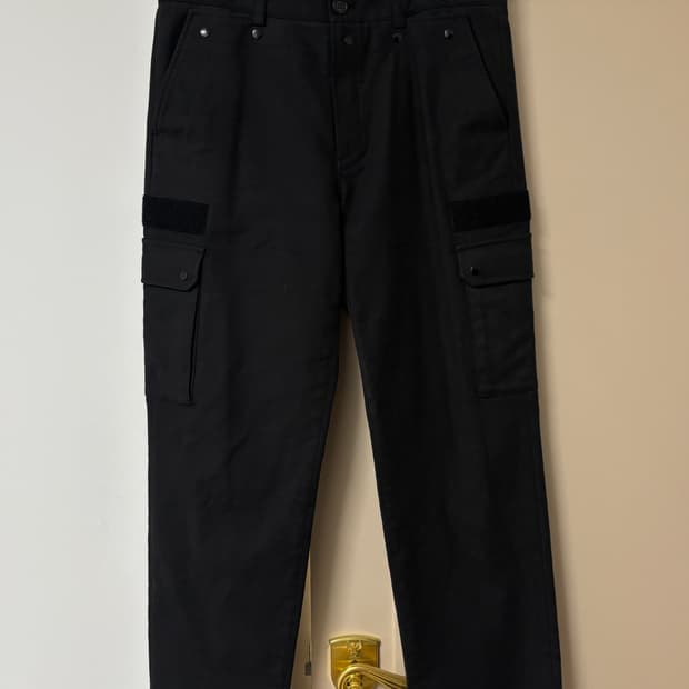 시스템 스트레이트핏 블랙 카고 팬츠 32