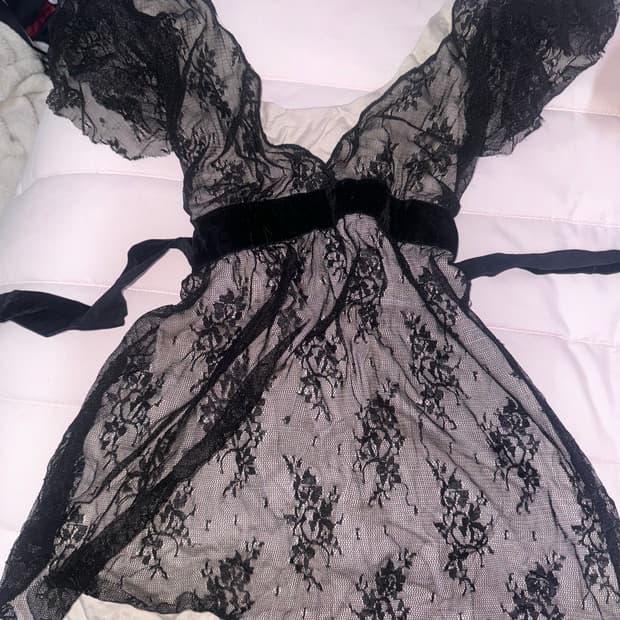 히메갸루 블랙핑크 끈 원피스🎀🖤