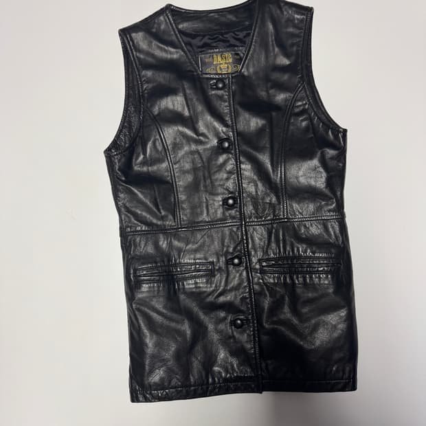 여성 톰보이 Tomboy 리얼 소가죽 베스트 S