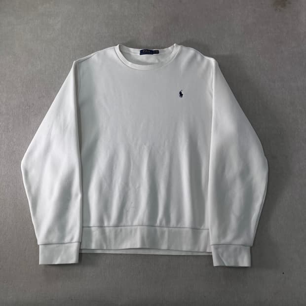 105 폴로랄프로렌 스몰포니 화이트 맨투맨 