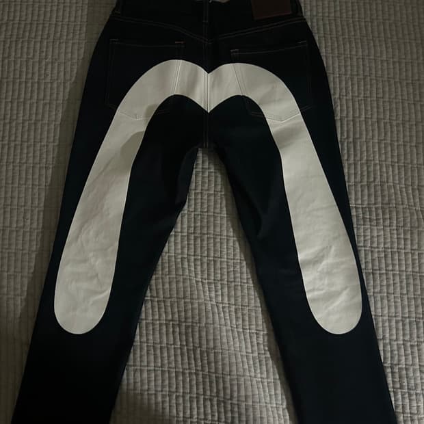 에비수 빅로고 데님