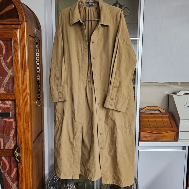 66~77/COS 코스 여성 코튼 롱 트렌치 코트 (카멜/베이지)