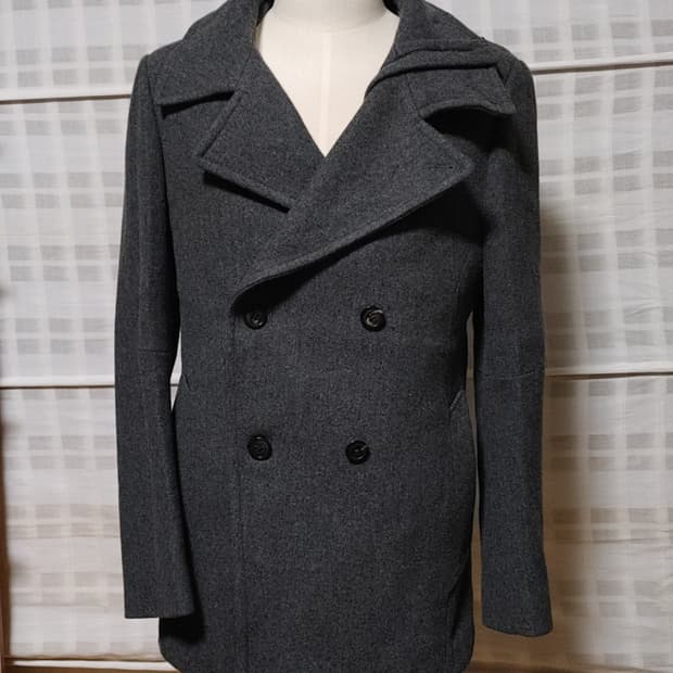 (한섬) 타임 옴므 그레이 더블 코트 100