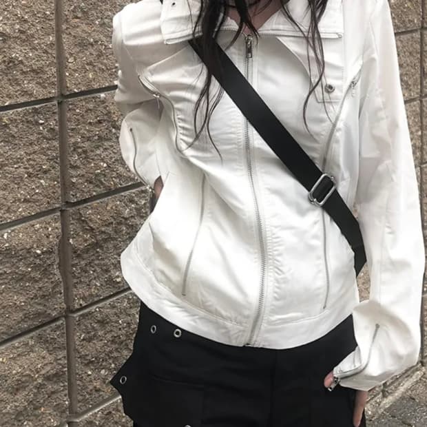 바이커 집업 자켓 