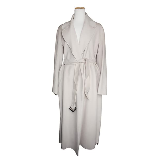 S막스마라 오트밀 벨티드 핸드메이드 코트 55