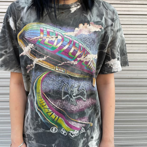 90s Led Zeppelin Tie-die Distressed Tee