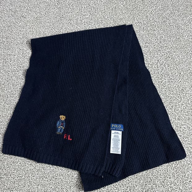 폴로베어 네이비 목도리