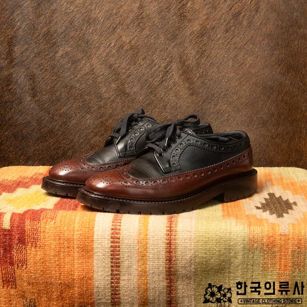 [270] 00s 버버리 런던 이태리메이드 투톤 윙팁 슈즈 