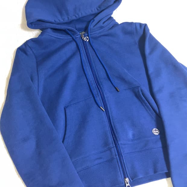 코이세이오 Coyseio 038 cozy hood zip-up BLUE