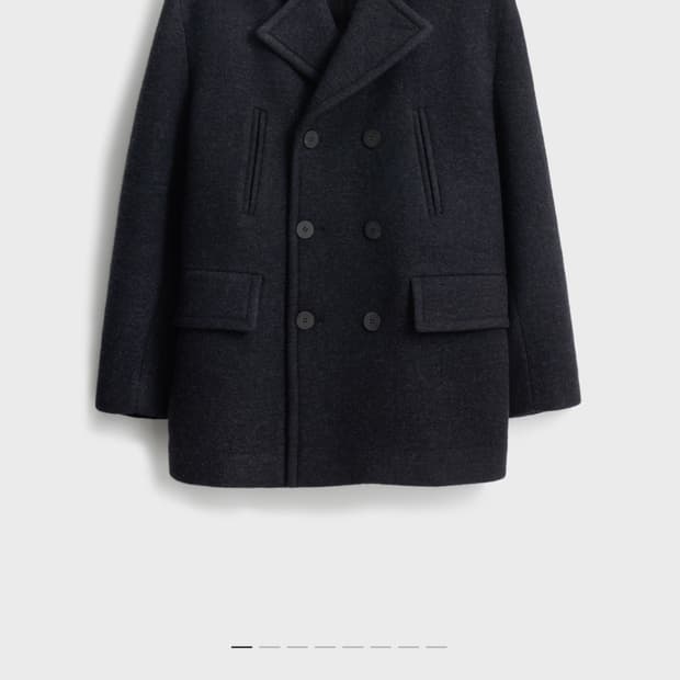 포터리 멜튼울 캐시미어 피코트(택슈트케이스 옷걸이채 새상품,블랙,4사이즈