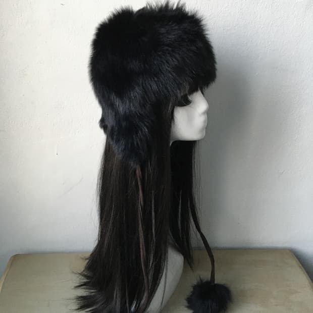 fur pom pom hat