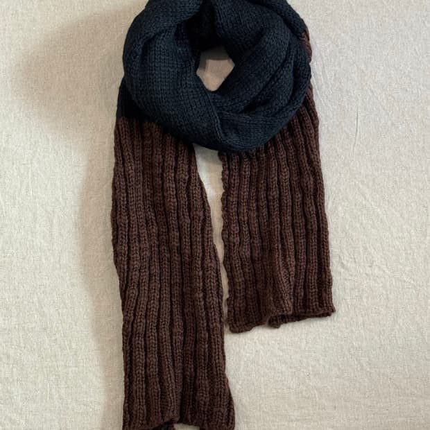 요지야마모토 00s 롱 니트 머플러