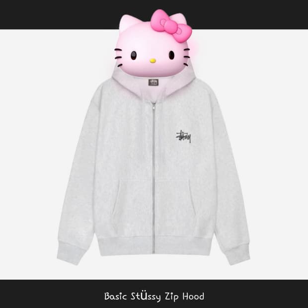 Basic stussy zip hood