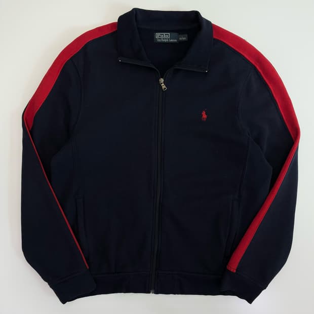 Polo  폴로 랄프로렌 자수 사이드라인 네이비 집업