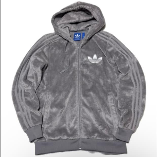 아디다스 쉐르파 파이어버드 그레이 대장급 후리스 후드집업