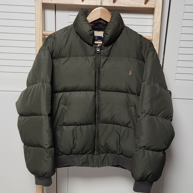 폴로 랄프로렌 카키 푸퍼 패딩 자켓