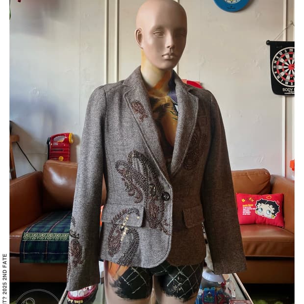 TALBOTS Jewelry & Embroidery Trim Jacket