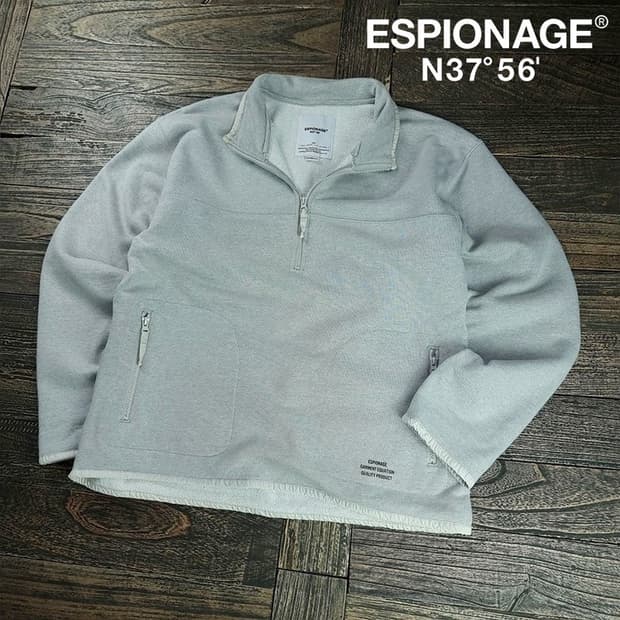 [에스피오나지] 스웻 하프집업 반집업 맨투맨 그레이 M19846