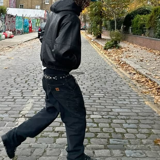 빈티지 칼하트 블랙 싱글니 카펜터 팬츠 B11BLK