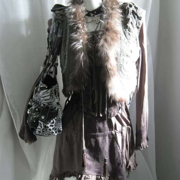 Vintage 웨스턴 퍼 베스트 