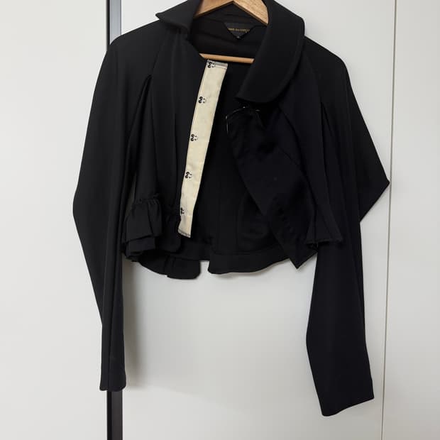 Comme des garcons 언발 프릴 라운드카라 자켓 M