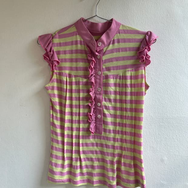 캔디 프릴 티셔츠 