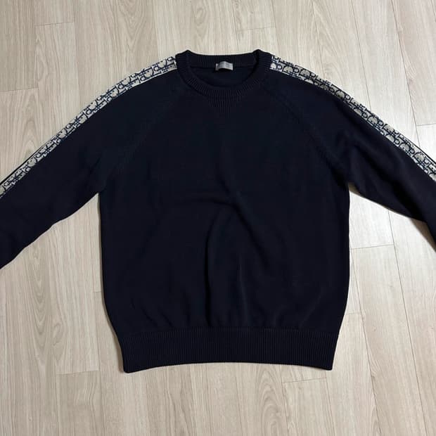 디올 오블리크 인서트 니트 네이비 XL