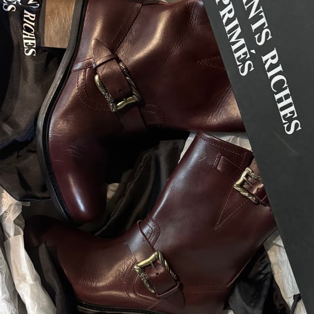 엔지니어 부츠 버건디 42