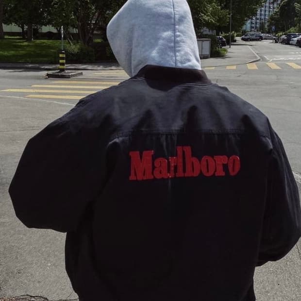 90s 말보로 리버시블 봄버 자켓