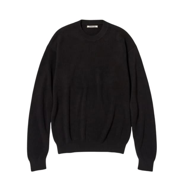 [4] 오라리 슈퍼 하드 트위스트 리브 니트 피오 블랙