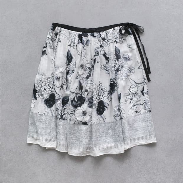 flower flared skirt