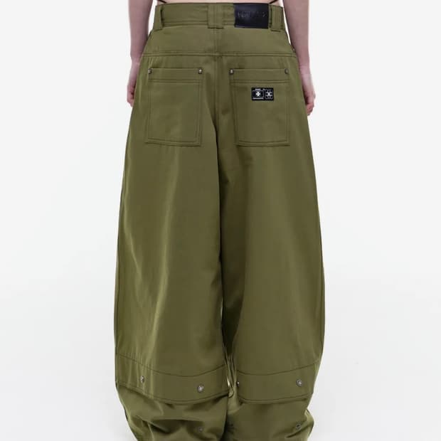 오퍼스0012 카키 코튼 팬츠