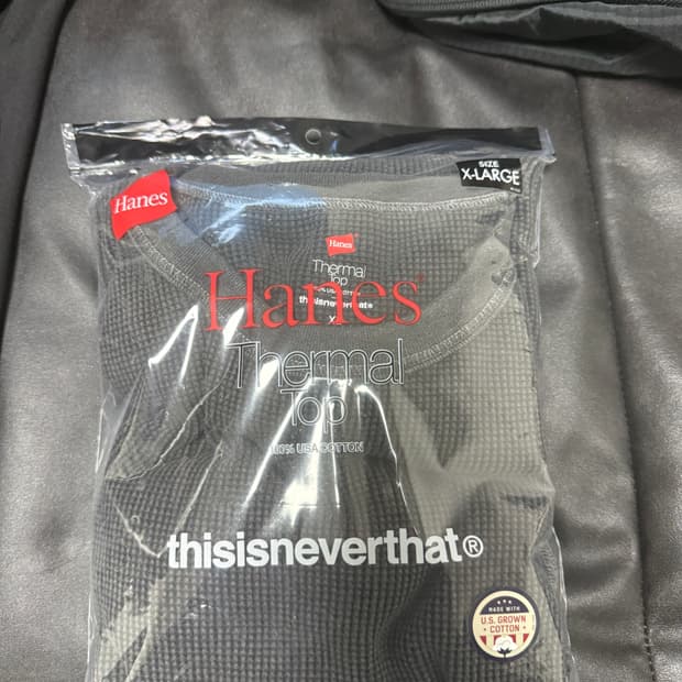 [XL] 헤인즈 디스이즈네버댓 써멀 롱슬리브 차콜