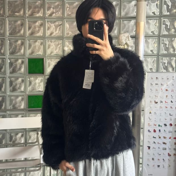 MIX FAKE FUR BLOUSON  블루종
