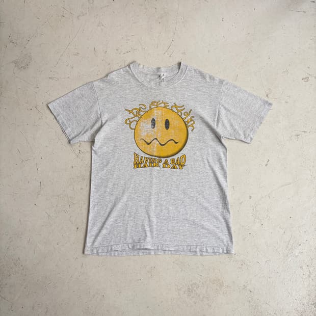 90s USA 스마일 빈티지 싱글스티치 반팔티 M
