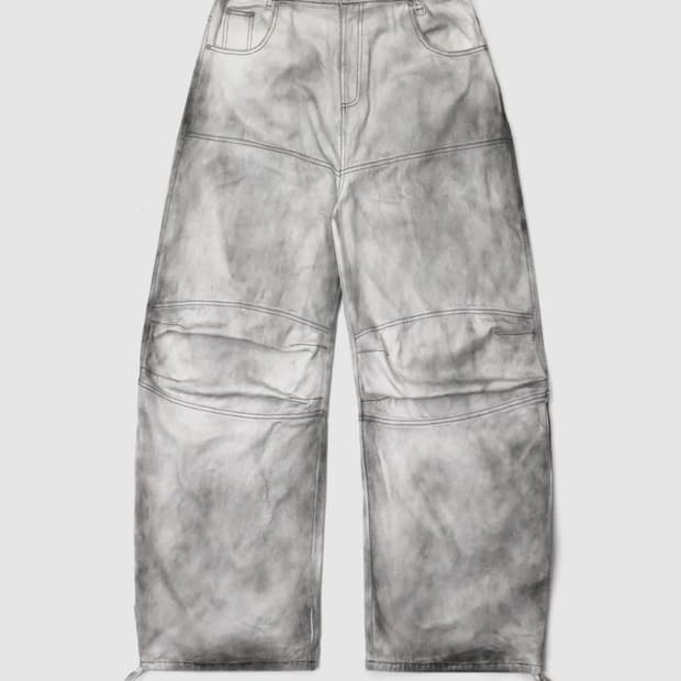 배드블러드 스쿼드 컨벡스 팬츠 *데님화이트