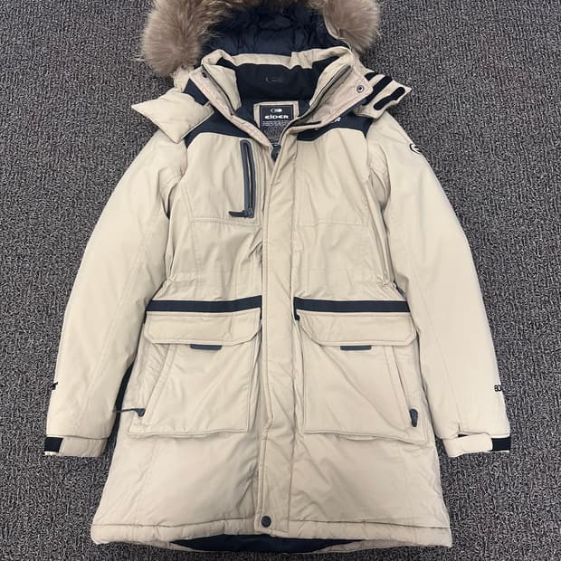 아이더 후드 털 여성 구스다운 롱패딩 95(M)