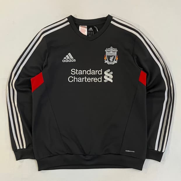 아디다스 11-12 리버풀 트레이닝 탑 맨투맨 차콜