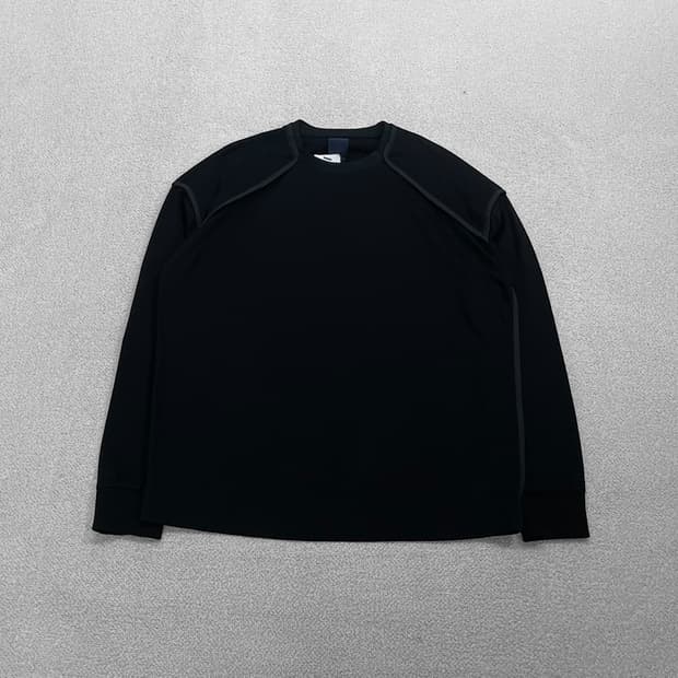 준지 Juun.j 파이핑 폴리 롱슬리브 블랙
