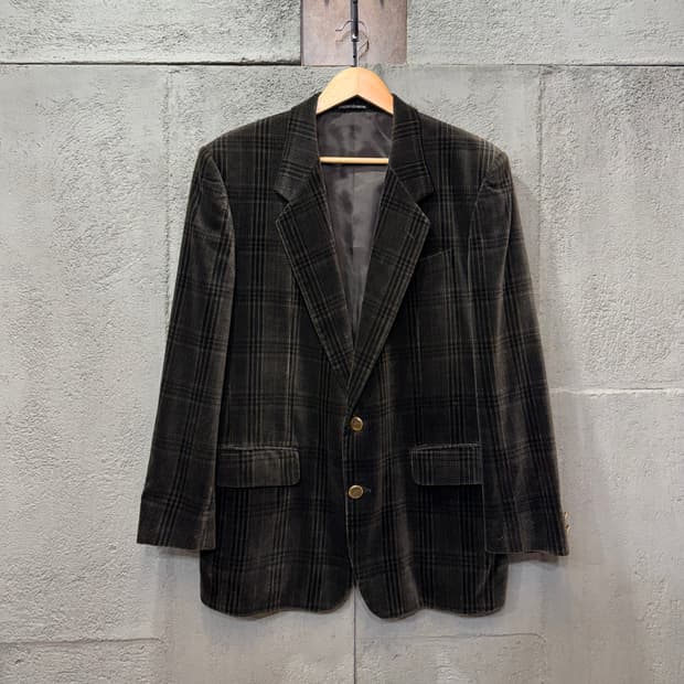 입생로랑 금장 체크 블레이저 자켓 (L)  